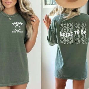 Custom Bride To Be Shirt, Bachelorette Party Shirt, Engagement Gifts, Future Mrs T-shirt, Personalized Bridal Shower, Customized Fiance Tee