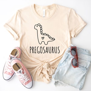 pregosaurus shirt, pregnancy announcement tshirt, pregnancy reveal t-shirt, baby shower gift, funny maternity shirt, expecting mom tee