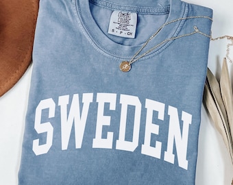 Camiseta de Suecia, camiseta de fútbol de Suecia, camiseta de fútbol de Suecia, regalo sueco