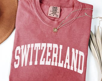 Camiseta de Suiza, camiseta de fútbol de Suiza, camiseta de fútbol de Suiza, regalo suizo