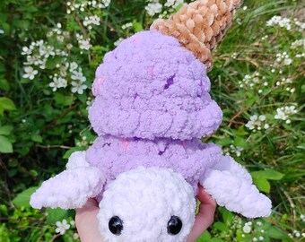 Ice Cream Cone Turtle Plushie Amugurumi