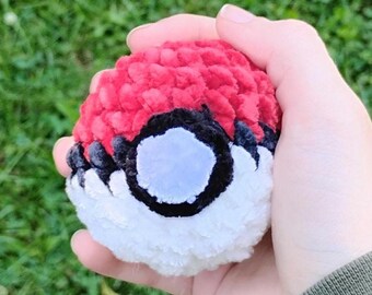 Red Anime ball crochet plush