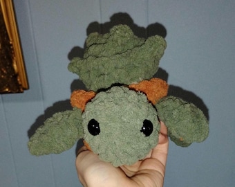 Crochet turtle succulent plush