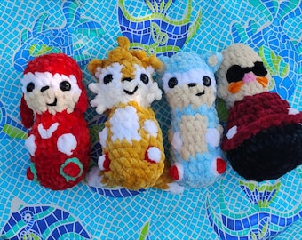 Blue Fast Hedgehog Friends Crochet Plushies