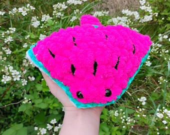 Crochet Watermelon Stingray Plushie