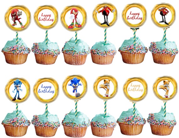 Decorations For Sonic Cake Topper Cupcake Toppers Birthday Party