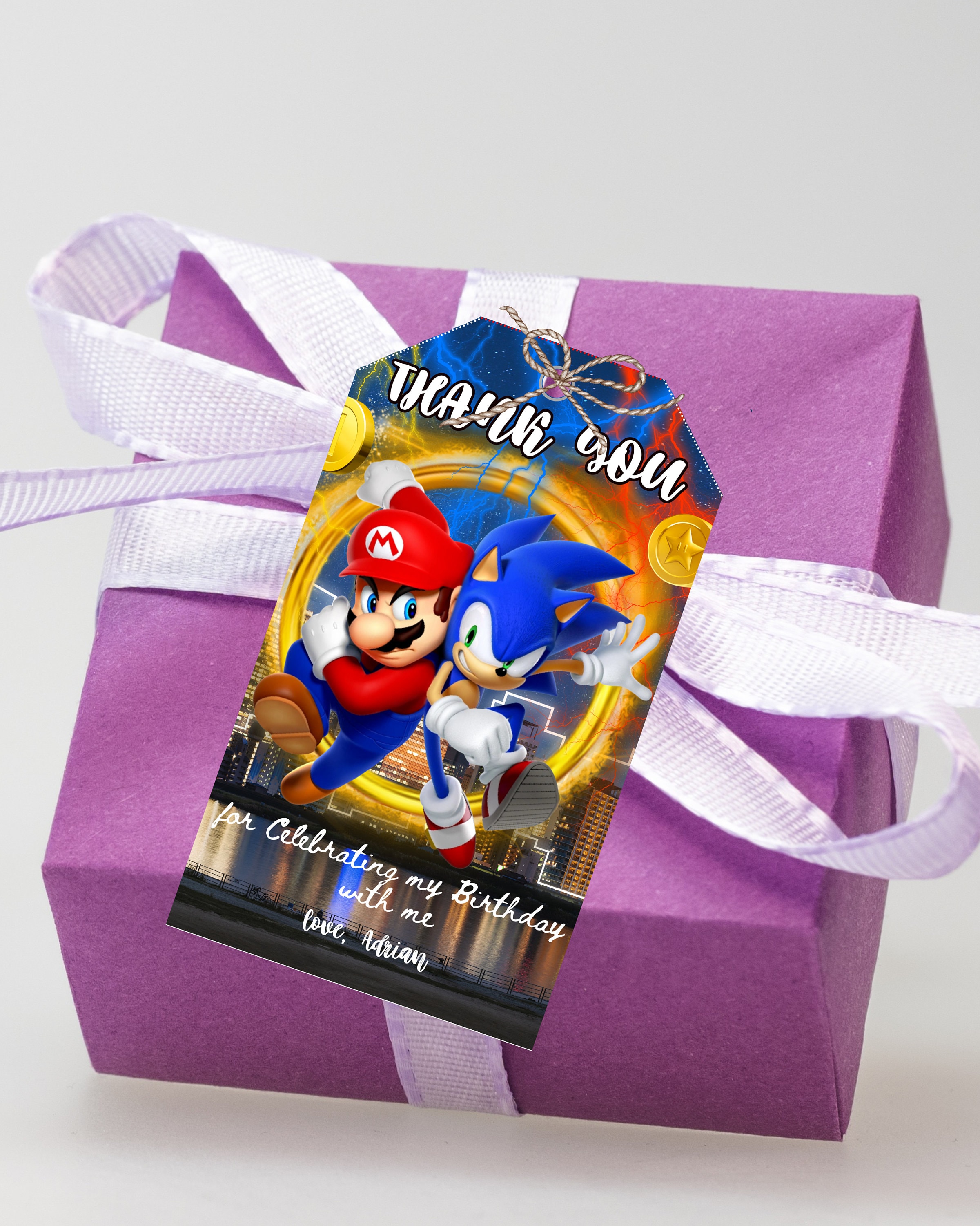 Sonic Lollipop, Sonic Party Favor, Sonic Birthday Decorations, Sonic Thank  You