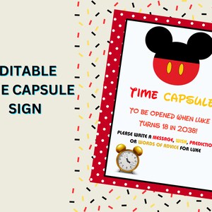 Mickey Mouse 8x10 Sign Package 17 Signs Free Condiment Labels INSTANT ...