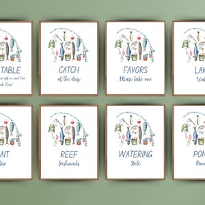 Fishing Birthday Party Signs: The Big One, 8x10 Printable (Digital Download)