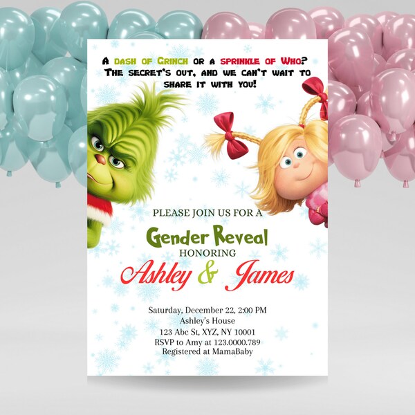 Gender Reveal Party Invitation Etsy