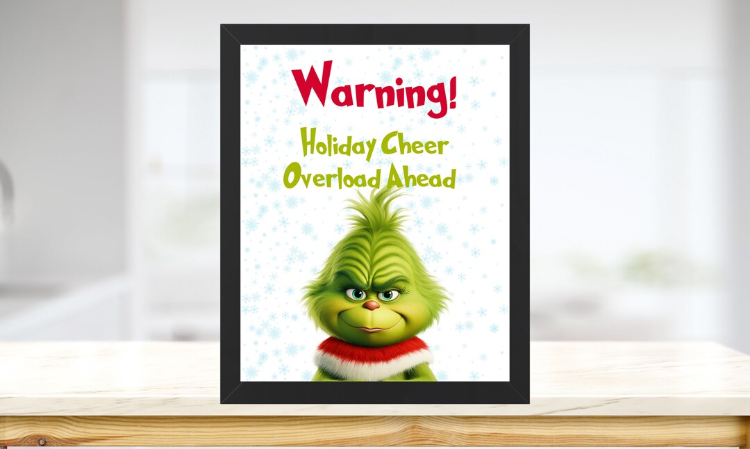 Grinch Party Decor Sign, Christmas Grinch Sign, Grinch Baby Shower ...
