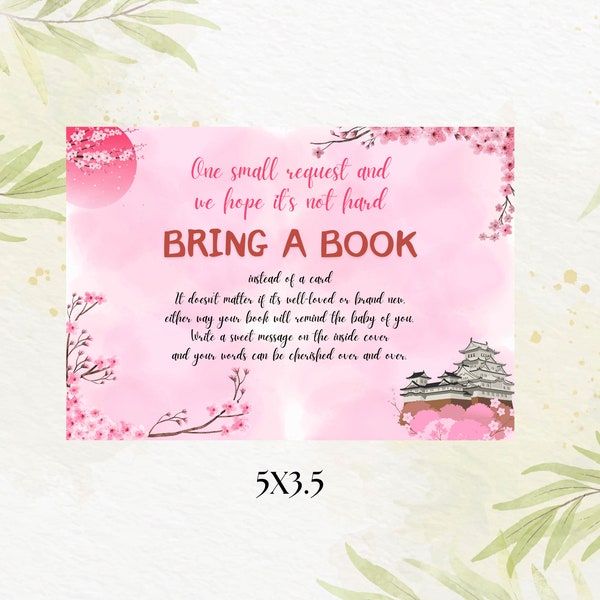 Editable Cherry Blossom Baby Shower Books for baby Party Games