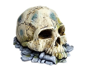 Giant Arcane Stone Skull. 28mm 32mm, Magic Elder Sign, graveyard RPG D&D terrain Forest, wargames. Original Hammerlot Games models