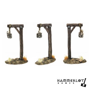 Hanged Man Dead, Graveyard, tomb, gravestone. D&D terrain Undead, Necropolis, 28mm 32mm, scenery, wargames. Original Hammerlot Games models image 3