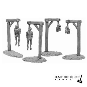 Hanged Man Dead, Graveyard, tomb, gravestone. D&D terrain Undead, Necropolis, 28mm 32mm, scenery, wargames. Original Hammerlot Games models image 4