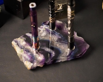 MagRock Triple Dynavap Stand #2502 (Rainbow Flourite Glacier)