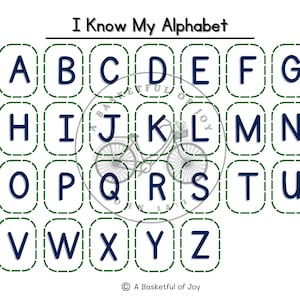 Preschool Alphabet Match - Printable Binder Activity