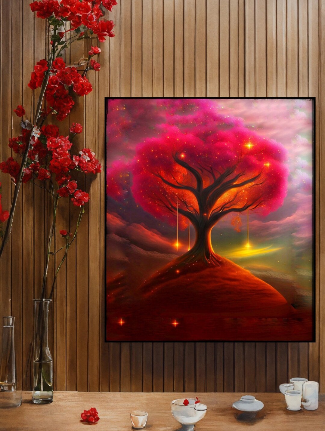 Tree of Life, AI Art, Wall Art, AI Generated Art, Digital Art Print ...