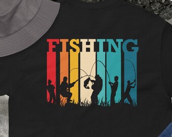 Klassisches Angeln T-Shirt - Vatertagsgeschenk - Angeln Bekleidung - Angeln Grafik T-Shirt - Angeln Kleidung