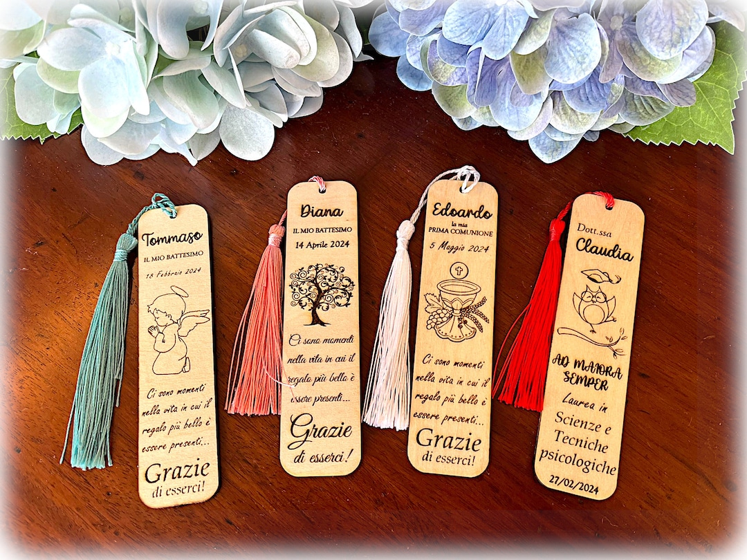 100% Customizable Engraved Wooden Bookmark, Perfect as a Favor for ...
