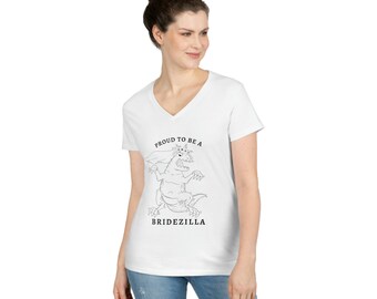 Bridezilla camiseta V-Neck para mujer