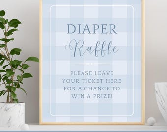 Paquete de letreros de mesa para baby shower de cuadros azules, letreros clásicos editables para baby shower de niño, set minimalista imprimible para baby shower, descarga instantánea
