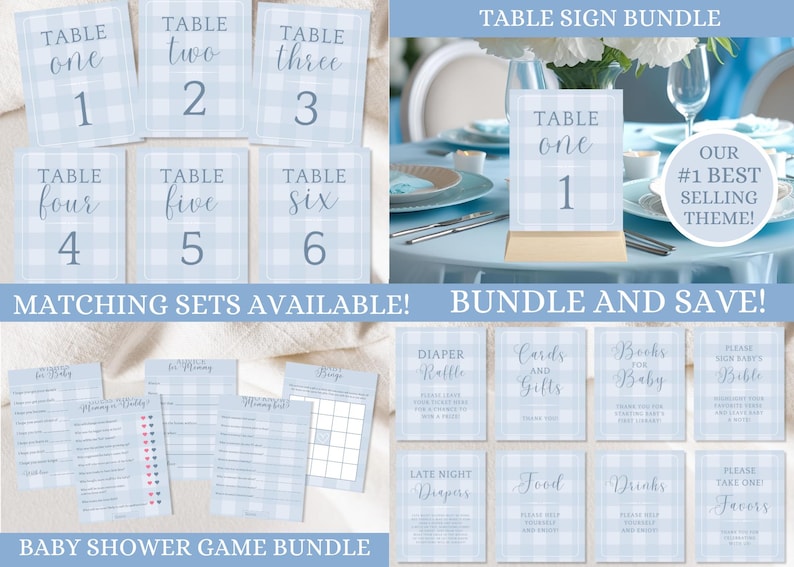 GAME BUNDLE: https://www.etsy.com/listing/1884812722/blue-gingham-baby-shower-games-bundle
TABLE SIGN BUNDLE: https://www.etsy.com/listing/4322039149/blue-gingham-baby-shower-table-sign