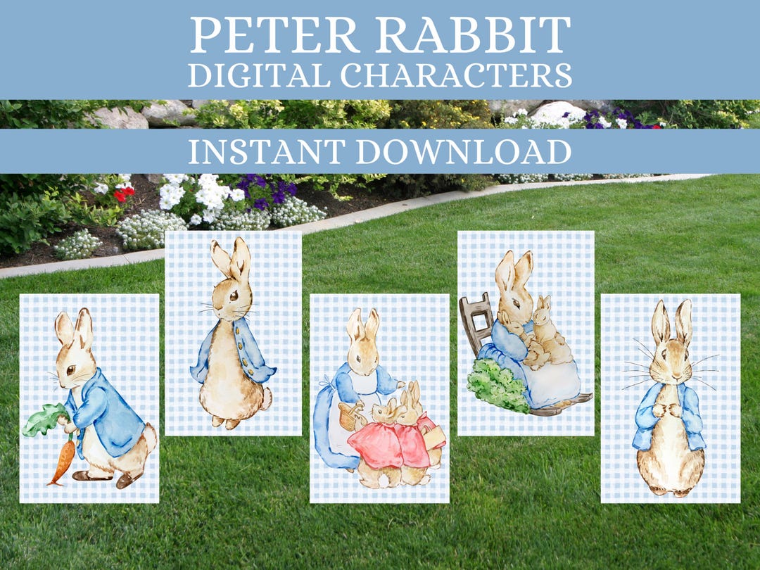 Peter Rabbit Characters Sheet.pdf Digital Peter Rabbit Character Bundle, Instant Download, Printable ...