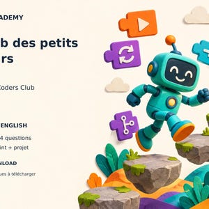 Cours Scratch Enfants 8-12 ans – Crée Ton Premier Jeu Vidéo | Pdf + PowerPoint + Quiz Corrigés FR/EN, Activité Coding Enfant À Imprimer