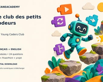 Cours Scratch Enfants 8-12 ans – Crée Ton Premier Jeu Vidéo | Pdf + PowerPoint + Quiz Corrigés FR/EN, Activité Coding Enfant À Imprimer