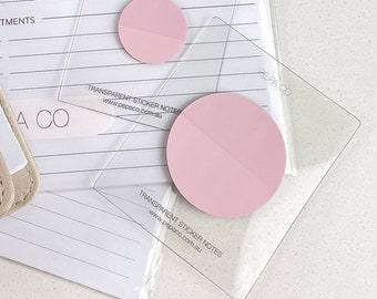 Transparent Sticky Notes | 4cm Circle Sticky Notes Mini | Round Transparent Notes | Sticky Notes | Colored Sticky Notes | Mini Sticky Notes