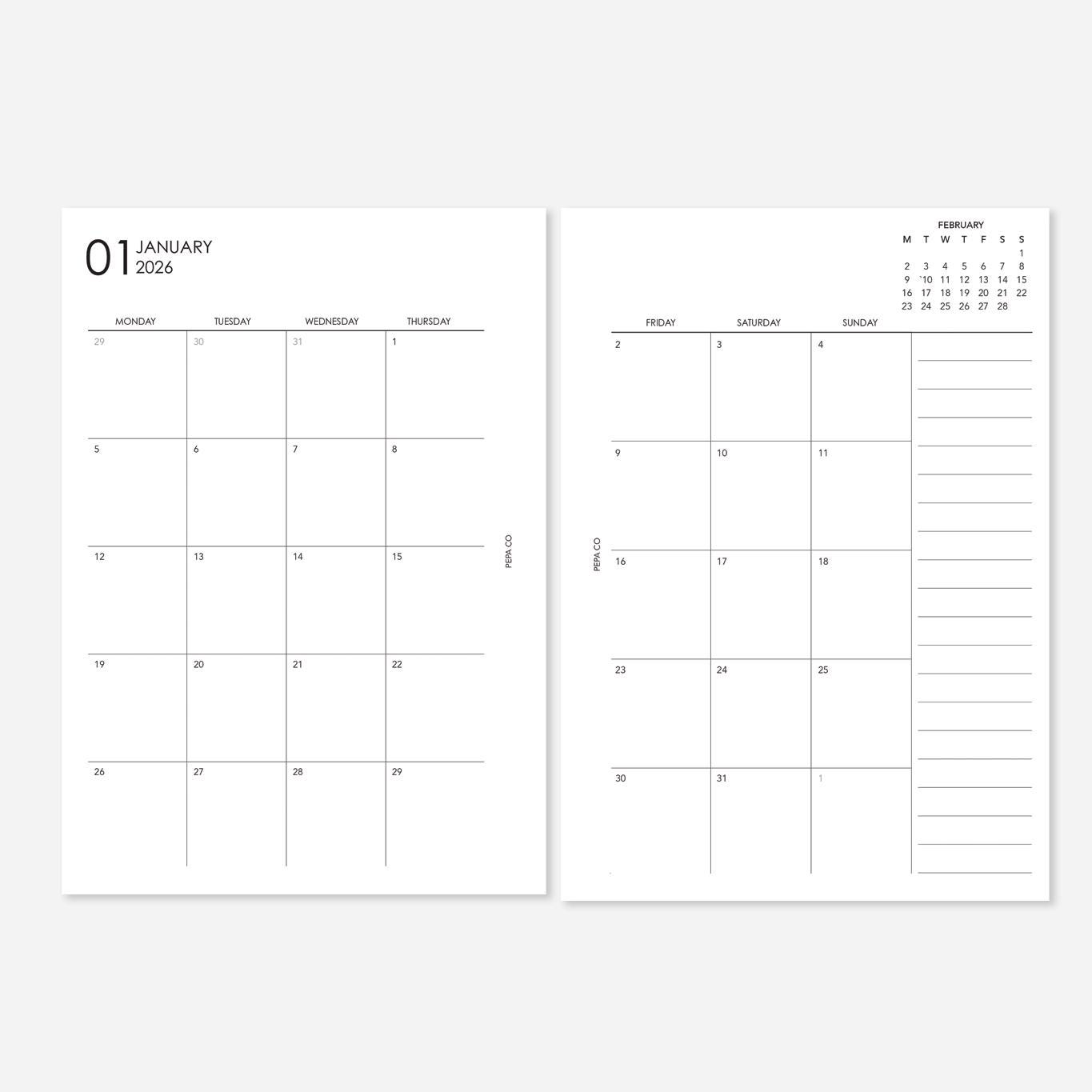 2026 Dated Weekly Planner Inserts - A5 - Etsy