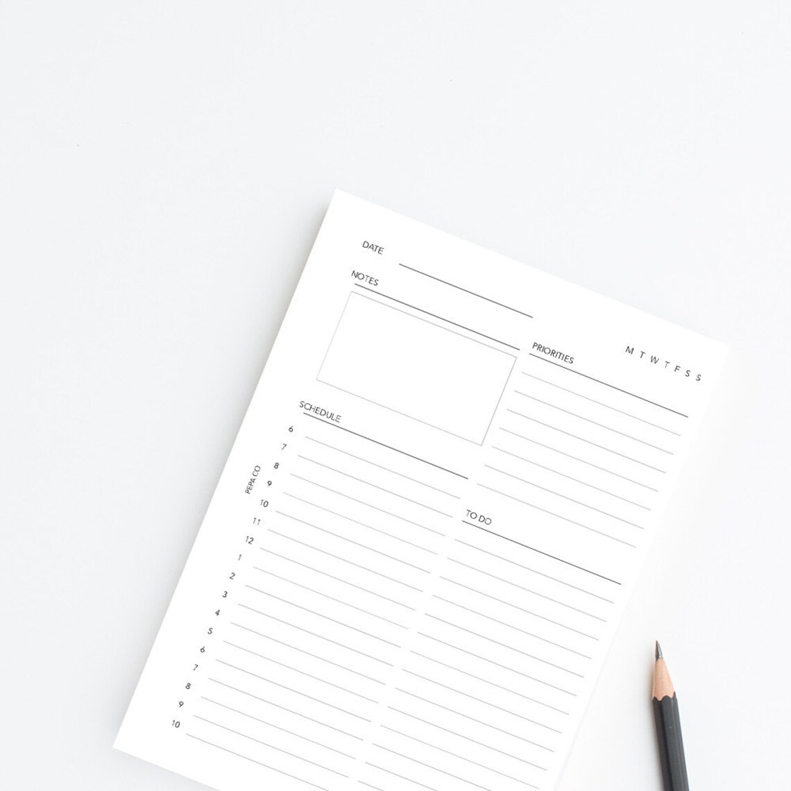 PRINTABLE A5, A4 + Letter Daily Planner, Printable Day on One Page ...