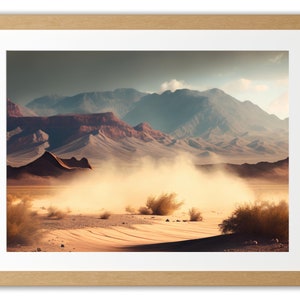 Desert Mountains Mesa Sand Dust Artwork Digital Download