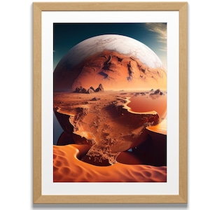 Tierra Marte Desierto Esfera Globo Arte Descarga digital