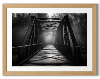 Black and White Bridge Artwork Digital Download