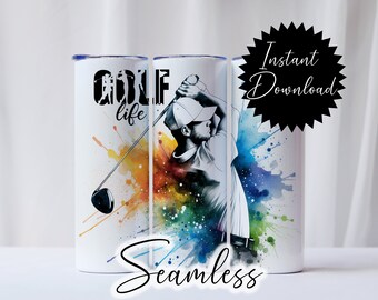 20oz Tumbler Wrap Golf Ehemann Vatertag Papa Pops Papa Digitaler Download PNG Sublimation Clipart Männer
