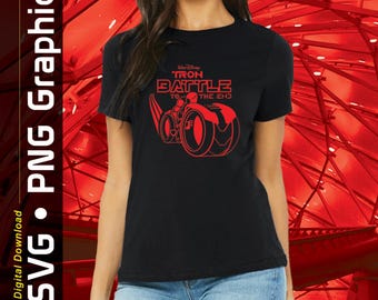 TRON Lightcycle Run – Battle to the End – SVG and PNG Graphic.