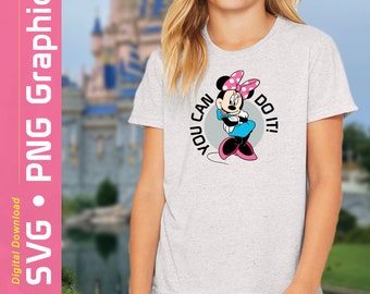 Minnie - You Can Do It!  SVG and PNG Graphic