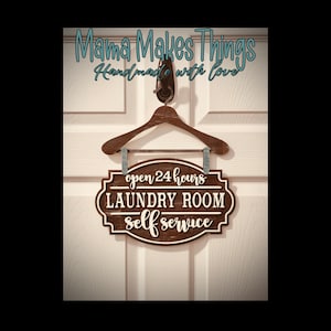 Hand Painted Wooden Laundry Room Sign, Handmade Home Decor, Laundry Room Decor