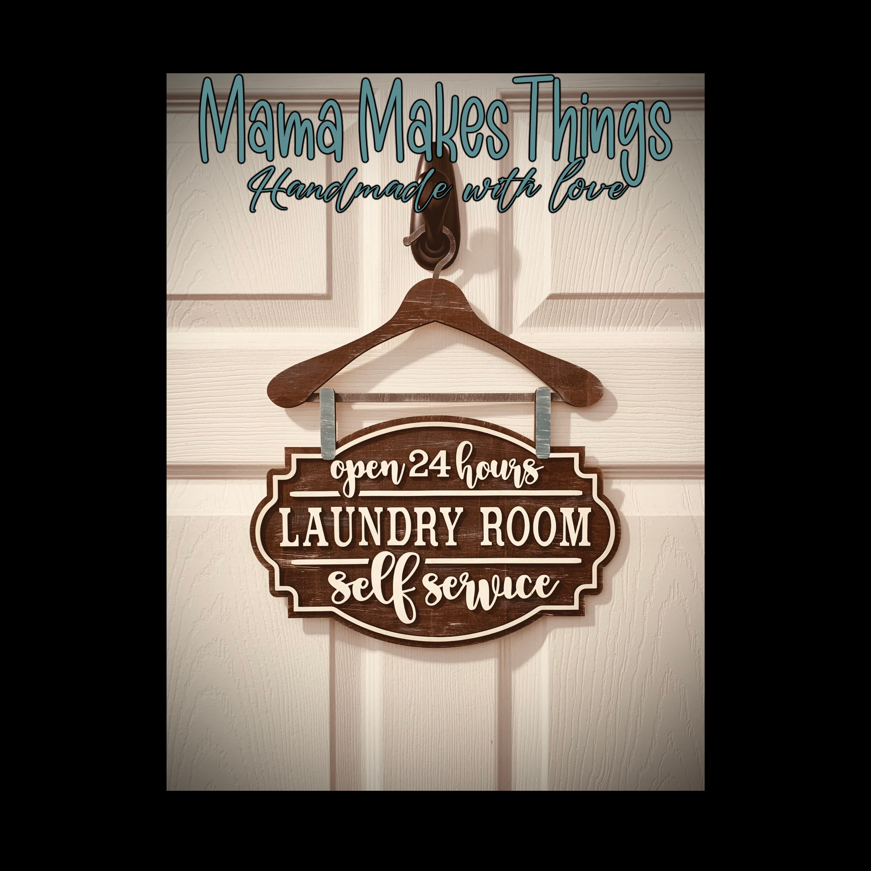 Hand Painted Wooden Laundry Room Sign, Handmade Home Decor, Laundry