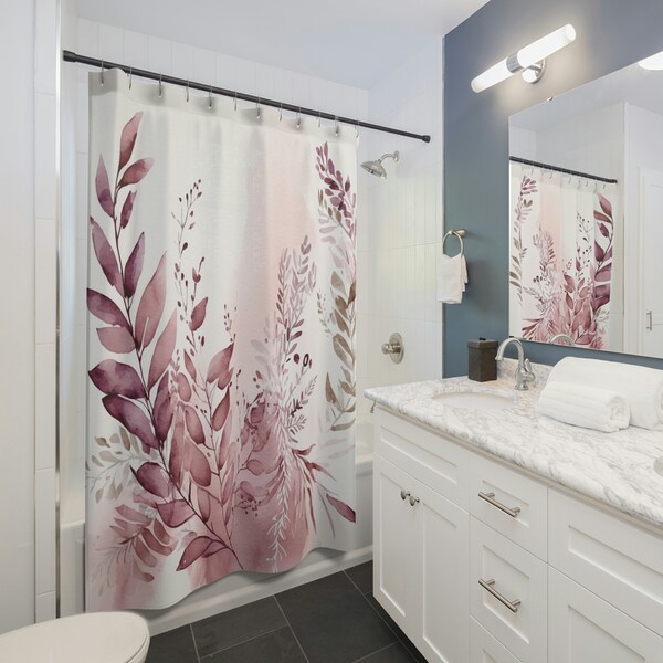 Pink Shower Curtain Etsy