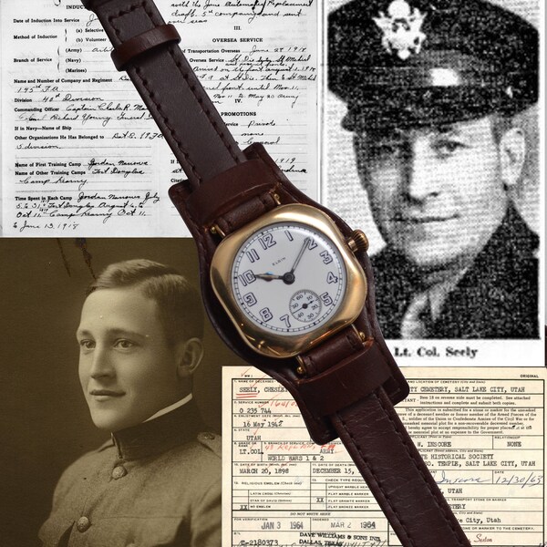 1918 WW1 and WW2 Vet Owned, Vintage Elgin Admiral Benson Trench Watch.