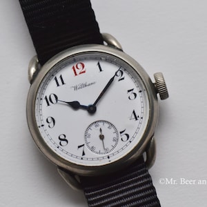 1918 Vintage Waltham Red 12, rzadki mechanizm z 16 kamieniami, emaliowana tarcza, zegarek z okresu I wojny światowej, serwisowany!