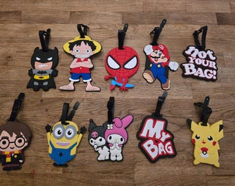 Etichetta per bagaglio Spiderman, etichetta in silicone per valigia, regalo geek, viaggi, bambini