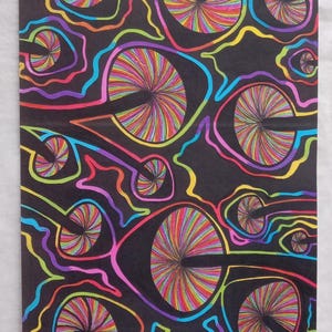 Trippy Mushroom wall art (&quot;Lost in the mushrooms&quot;)