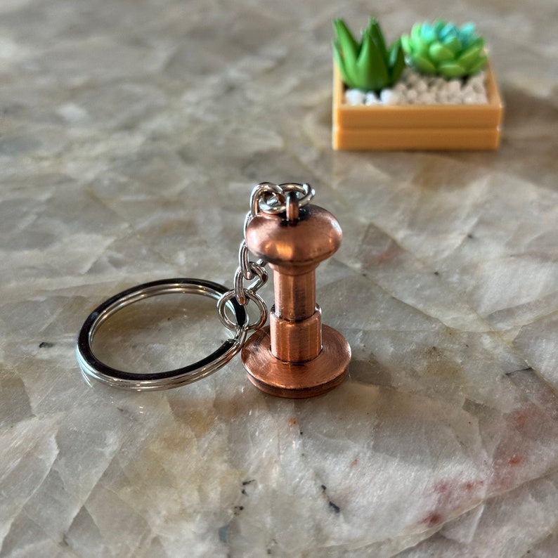 Rose Gold Portafilter and Tamper Keychain Espresso Coffee Lover
