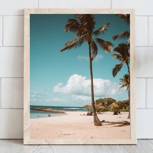 Tropical Palm Beach Printable, Downloadable Palm Tree Photo, Printable Beach Wall Art, Coastal Digital Download, Tropical Beach Print,