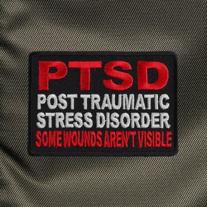 PTSD Some Wounds Aren&#39;t Visible Patch 3&quot;x2&quot;