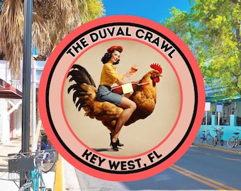 L'autocollant Duval Crawl Key West la Floride ! 3"x3" étanche ! Fabriqué aux États-Unis !